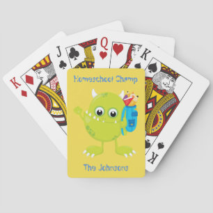 Jeu De Cartes Monstre à l'air drôle vert