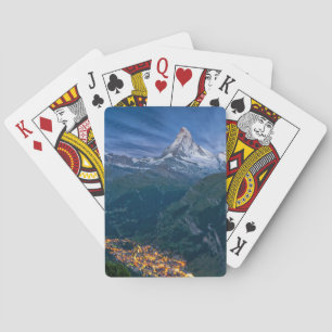 Jeu De Cartes Montagnes Le Cervin, Zermatt, Alpes suisses