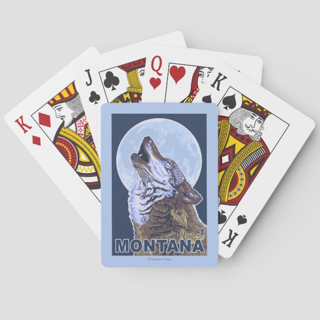Jeu De Cartes MontanaWolf hurlant (dos)