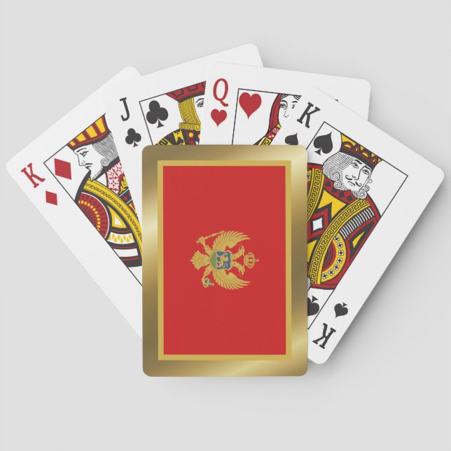 Jeu De Cartes Monténégro Drapeau Jouer des cartes (dos)