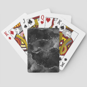Jeu De Cartes Moody Agate Onyx Black Silver Vampy Goth Parties