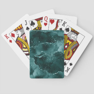 Jeu De Cartes Moody Agate   Turquoise Vert Malachite Riche Joyau