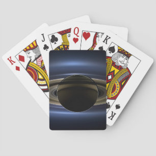 Jeu De Cartes Mosaïque Du Système Saturne Rétro-Éclairé Par Le S