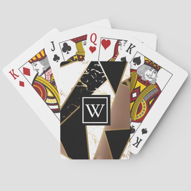 Jeu De Cartes Mosaïque géométrique de marbre (dos)