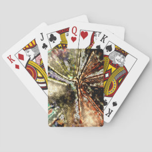 Jeu De Cartes Mosaïque irrégulière sur tissu ridé et moisi