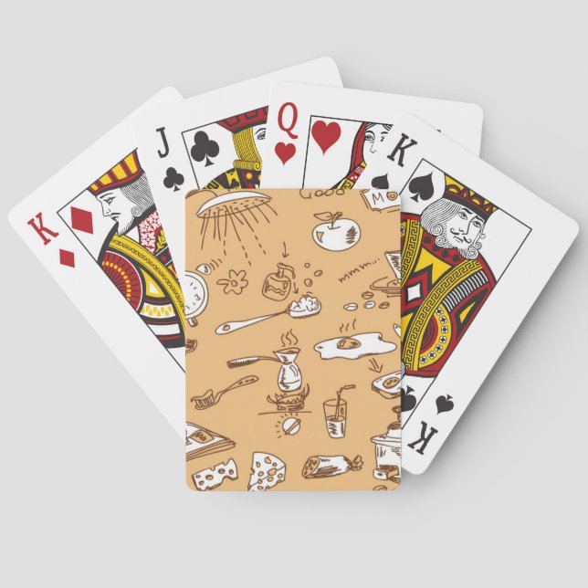Jeu De Cartes Motif 2 de petit déjeuner (dos)