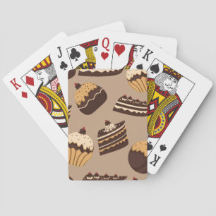 Jeu De Cartes Motif 3 de chocolat et de pâtisseries