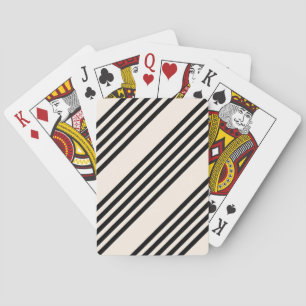 Jeu De Cartes Motif à cinq bandes noir et beige