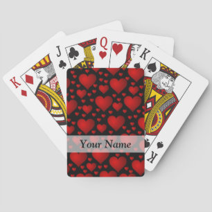 Jeu De Cartes Motif à coeur rouge et noir