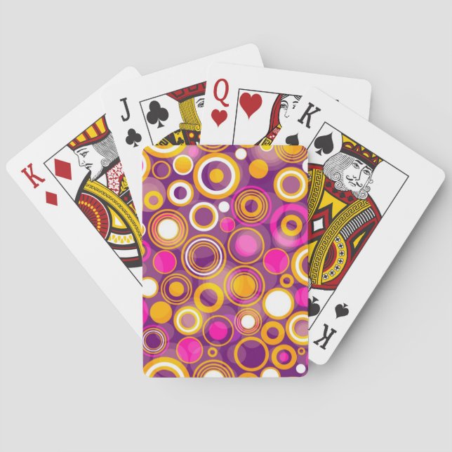 Jeu De Cartes Motif à points violet Polka (dos)