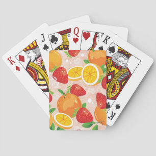Jeu De Cartes Motif abstrait avec la fraise