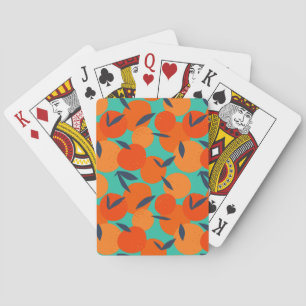 Jeu De Cartes Motif Abstrait de fruits orange