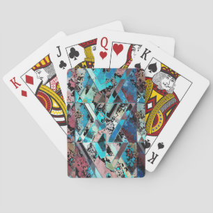 Jeu De Cartes Motif Abstrait Géométrique Coloré