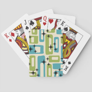 Jeu De Cartes Motif Abstrait moderne du milieu du siècle
