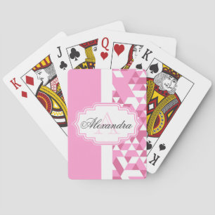 Jeu De Cartes Motif abstrait rose