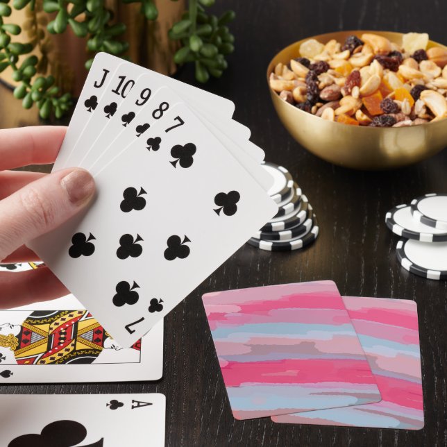 Jeu De Cartes Motif Abstrait rose (In Situ)