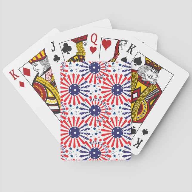 Jeu De Cartes MOTIF américain de pickleball, (dos)