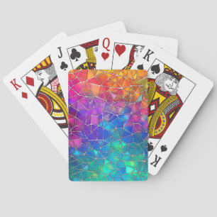 Jeu De Cartes Motif arc-en-ciel en verre tendu