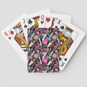 Jeu De Cartes Motif au néon de maquillage