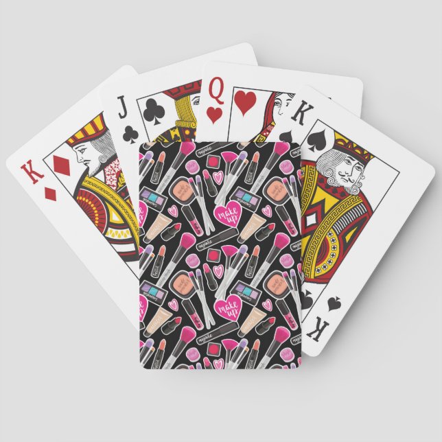 Jeu De Cartes Motif au néon de maquillage (dos)