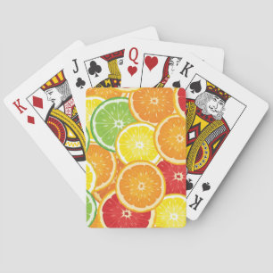 Jeu De Cartes Motif avec des agrumes