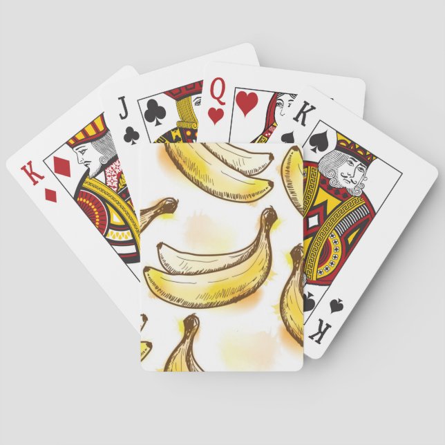 Jeu De Cartes Motif avec la banane (dos)