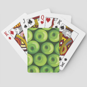 Jeu De Cartes Motif avec les pommes vertes