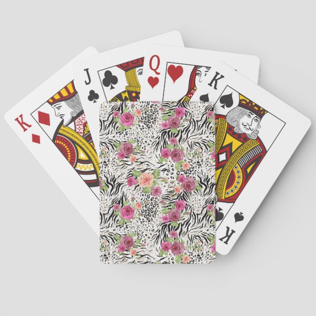 Jeu De Cartes Motif avec Posters de animaux (dos)