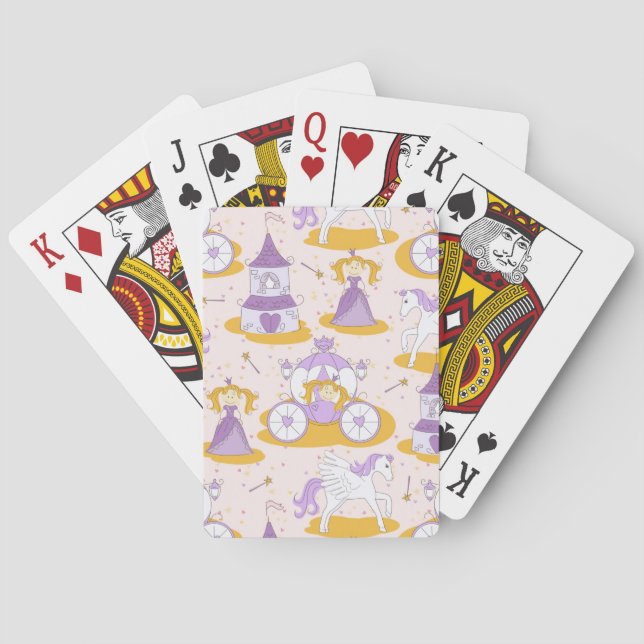 Jeu De Cartes motif avec une princesse (dos)