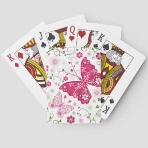 Jeu De Cartes Motif blanc floral