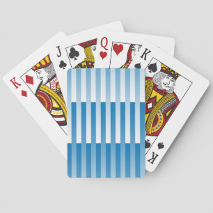 Jeu De Cartes Motif Bleu Blanc rayé