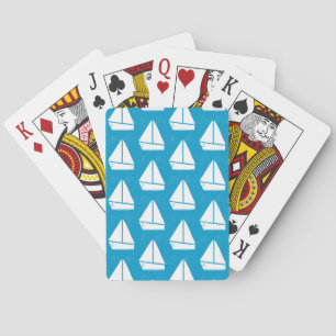 Jeu De Cartes Motif bleu-clair de voilier