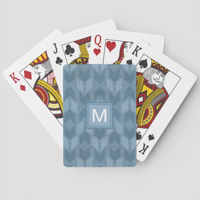Jeu De Cartes Motif bleu extérieur de flèche d'étape | du (dos)