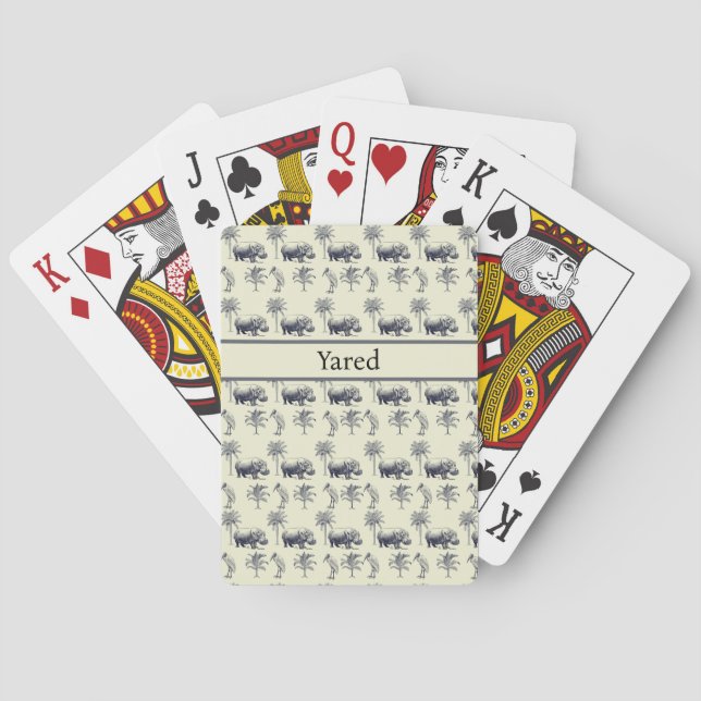 Jeu De Cartes Motif botanique du Nil, coutume (dos)