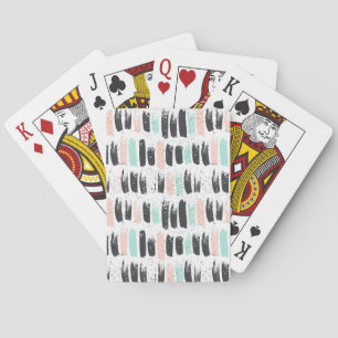 Jeu De Cartes Motif Brosses et traits d'encre