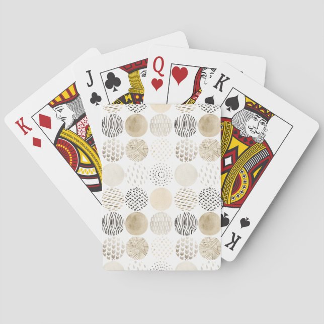 Jeu De Cartes Motif circulaire Abstrait neutre (dos)