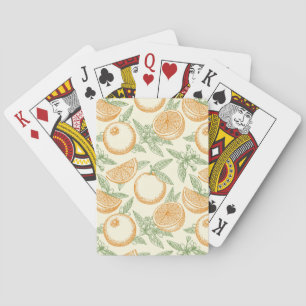 Jeu De Cartes Motif classique aux fruits orange