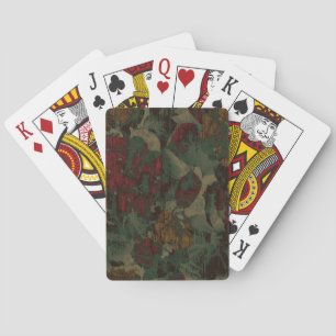 Jeu De Cartes Motif coloré de camouflage de fleur