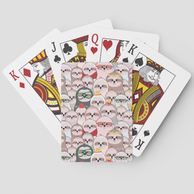 Jeu De Cartes Motif comique de paresse (dos)