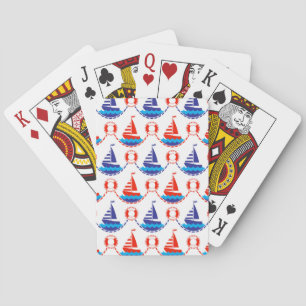 Jeu De Cartes Motif de bateau à voile