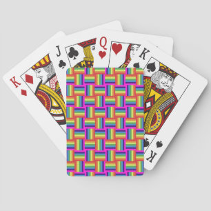 Jeu De Cartes Motif de bloc arc-en-ciel coloré