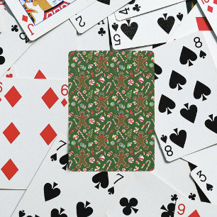 Jeu De Cartes Motif de bonbon en pain d'épices festif vert ludiq