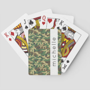 Jeu De Cartes Motif de camouflage, Motif militaire, Votre nom