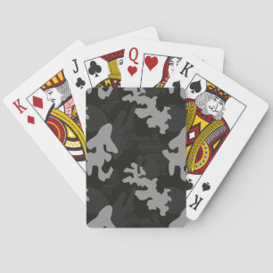 Jeu De Cartes Motif de camouflage noir