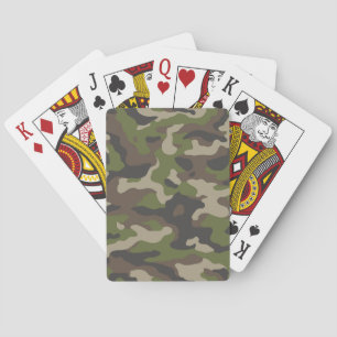 Jeu De Cartes Motif de camouflage vert