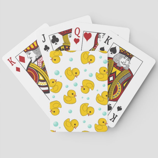 Jeu De Cartes Motif de canard en caoutchouc (dos)