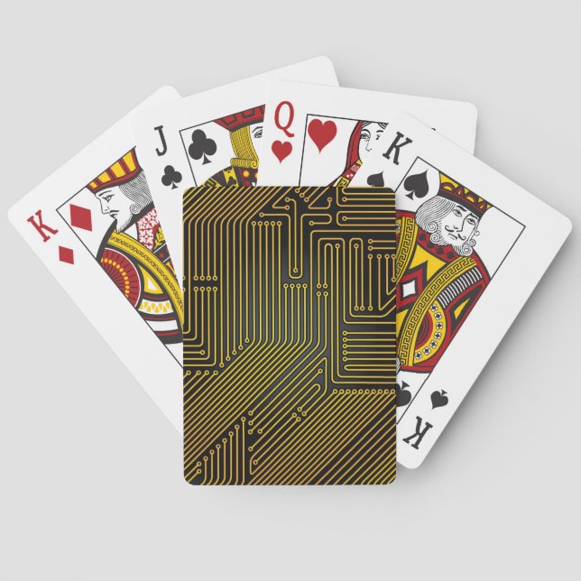 Jeu De Cartes Motif de carte d'ordinateur (dos)
