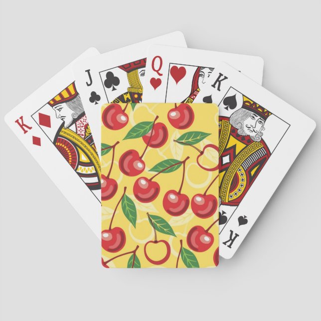 Jeu De Cartes Motif de cerise (dos)