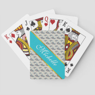 Jeu De Cartes Motif de Champagne Paisley