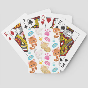 Jeu De Cartes Motif De Chats, Chats Mignons, Kitty, Chatons, Paw